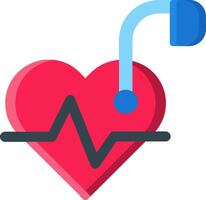 Heartbeat icon with a stethoscope vector
