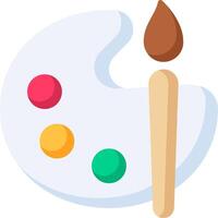 An icon of a paint brush and palette vector