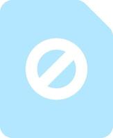 A white circle with a no symbol on it vector