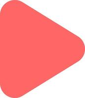 A red play button with a white background vector