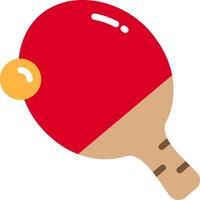 A ping pong paddle and ball on a white background vector