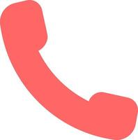 A red phone icon on a white background vector