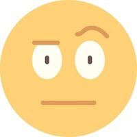 A yellow emoticion with a sad face vector