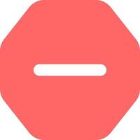 A stop sign with an arrow pointing down vector