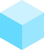 A blue cube with a white background vector