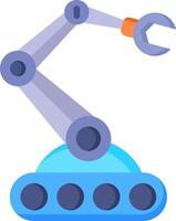 A robot arm with a wrench on it vector