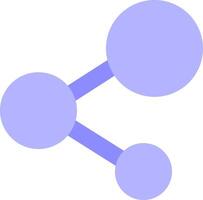 A purple and white circle with two circles vector