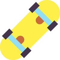 A skateboard with two wheels on top vector
