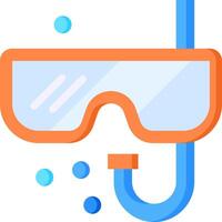 An icon of a diving mask and goggles vector