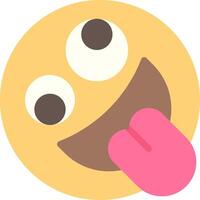 A smiling emoticion with a tongue sticking out vector