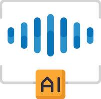 An icon of a sound wave with a yellow button vector
