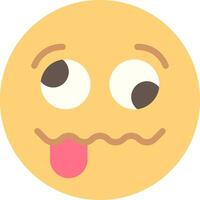 A yellow emoticion with a tongue sticking out vector