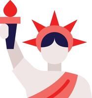 The statue of liberty is holding a torch vector
