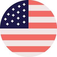 An american flag in a circle vector