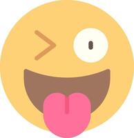 A smiling emoticion with tongue out vector