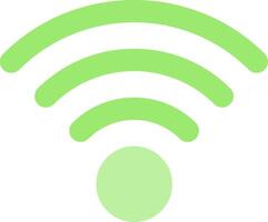 A green wifi symbol on a white background vector