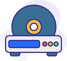 A dvd player with a disc in the middle vector
