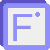 The f logo in a purple and white square vector