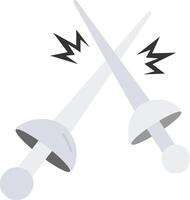 Two swords with lightning bolts on them vector