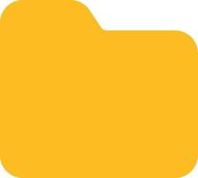 A yellow folder icon on a white background vector