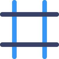 A blue square with four lines on it vector