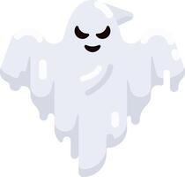A cartoon ghost with a smile on its face vector