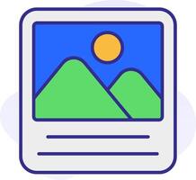 A photo of a mountain and a sun vector