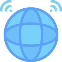 A globe with wifi symbol vector