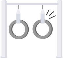 Two rings hanging on a pole with a white background vector