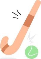 Field hockey stick and ball vector