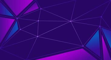 Plexus modern polygonal background blue and purple color vector