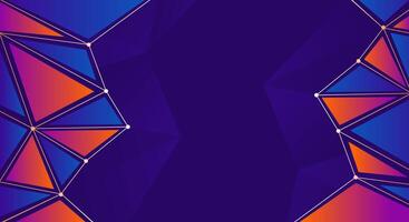 Blur orange modern plexus polygonal background vector