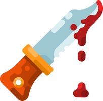 A knife with blood on it vector