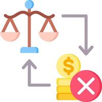 A scale with money and a dollar sign vector
