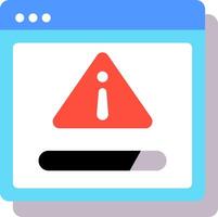 A warning sign on a computer screen vector