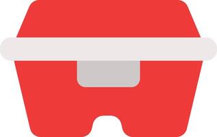 A red bucket with a santa hat on it vector