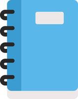 A blue notebook with a white border vector