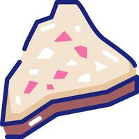 A slice of pizza with pink and blue sprinkles vector