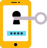 Mobile phone with keypad vector
