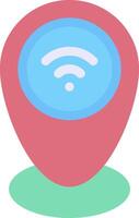 A wifi icon with a red cup vector