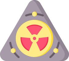 A radioactive symbol in a triangle vector
