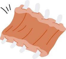 A piece of meat with four fingers on it vector