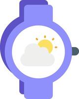 A watch with a cloud and sun on it vector