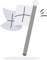 A white flag with a cross on it vector