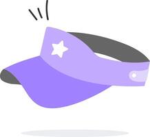 A purple baseball cap with a star on it vector