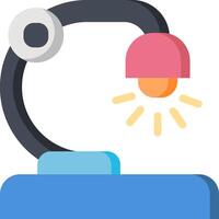 A lamp with a light bulb on top of it vector