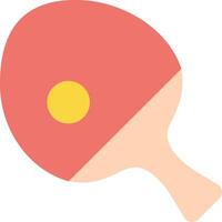 A ping pong paddle with a yellow ball on it vector
