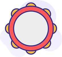 A round object with a blue and red border vector