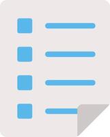 A checklist icon with blue lines vector