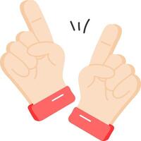 Two hands with red wristbands showing the middle finger vector